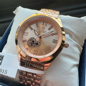 Montres Prestige X Invicta Women's Watch 33mm Open Heart Rose Gold MPW-0015 New!